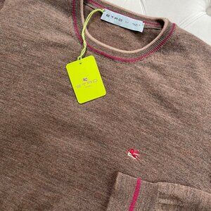 New Etro Crewneck Brown Sweater M size